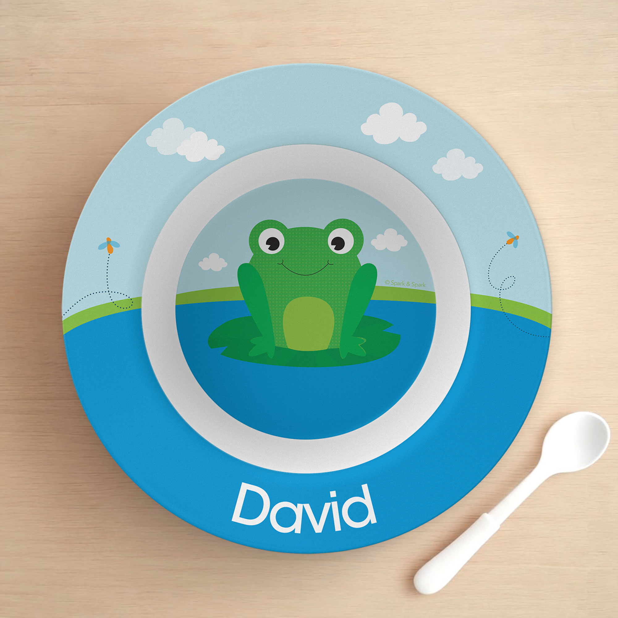 Cute Smiley Frog Kids Bowl