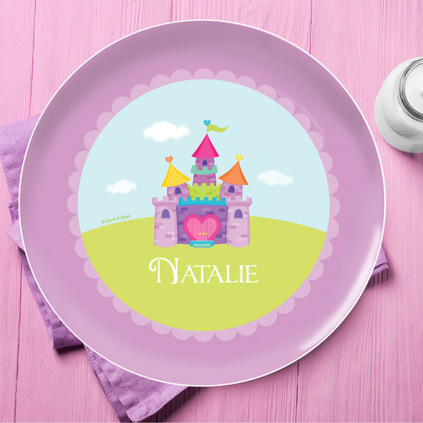 Pretty Heart Castle Kids Plates