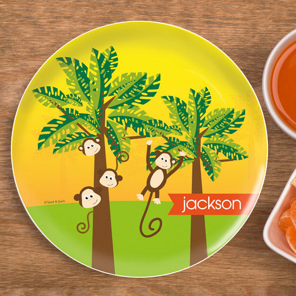 Monkeys In The Jungle Kids Plate