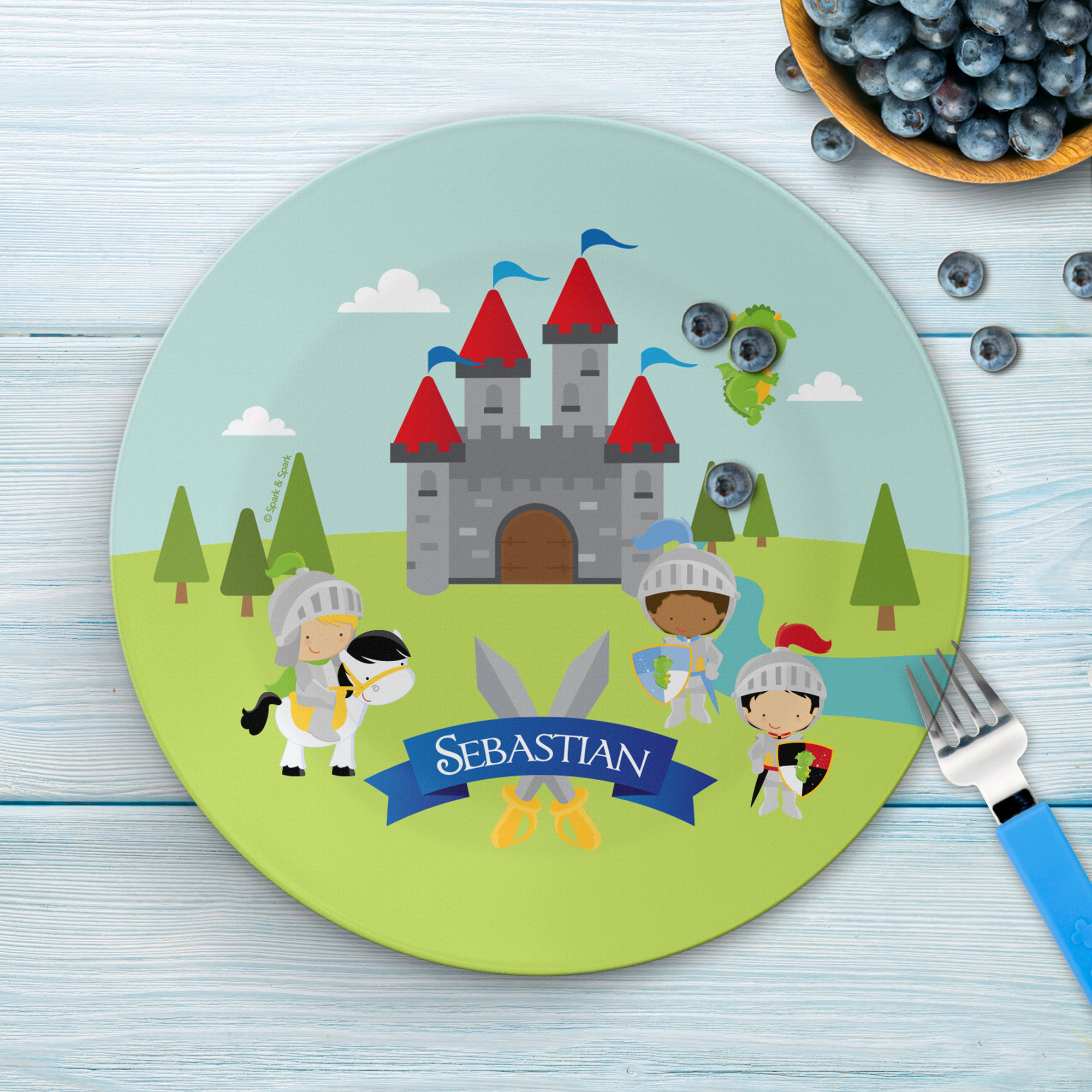 The Three Knights Kids Plate