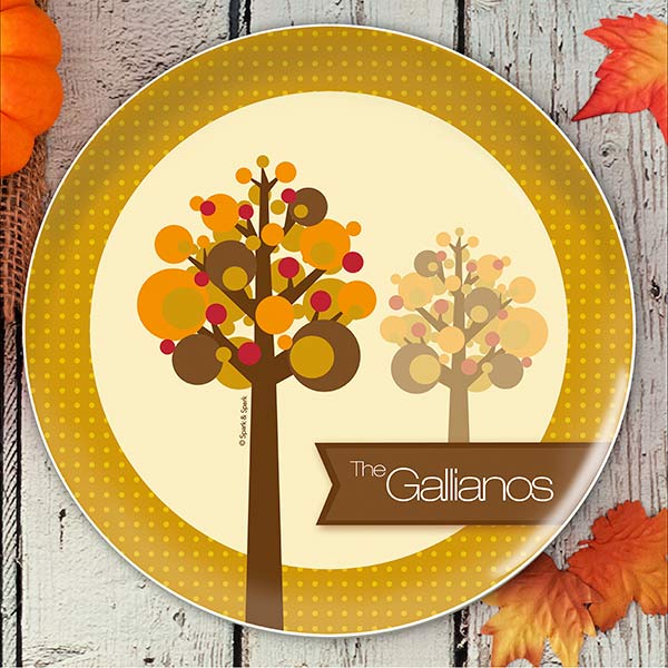 Fall Trees Holiday Plate