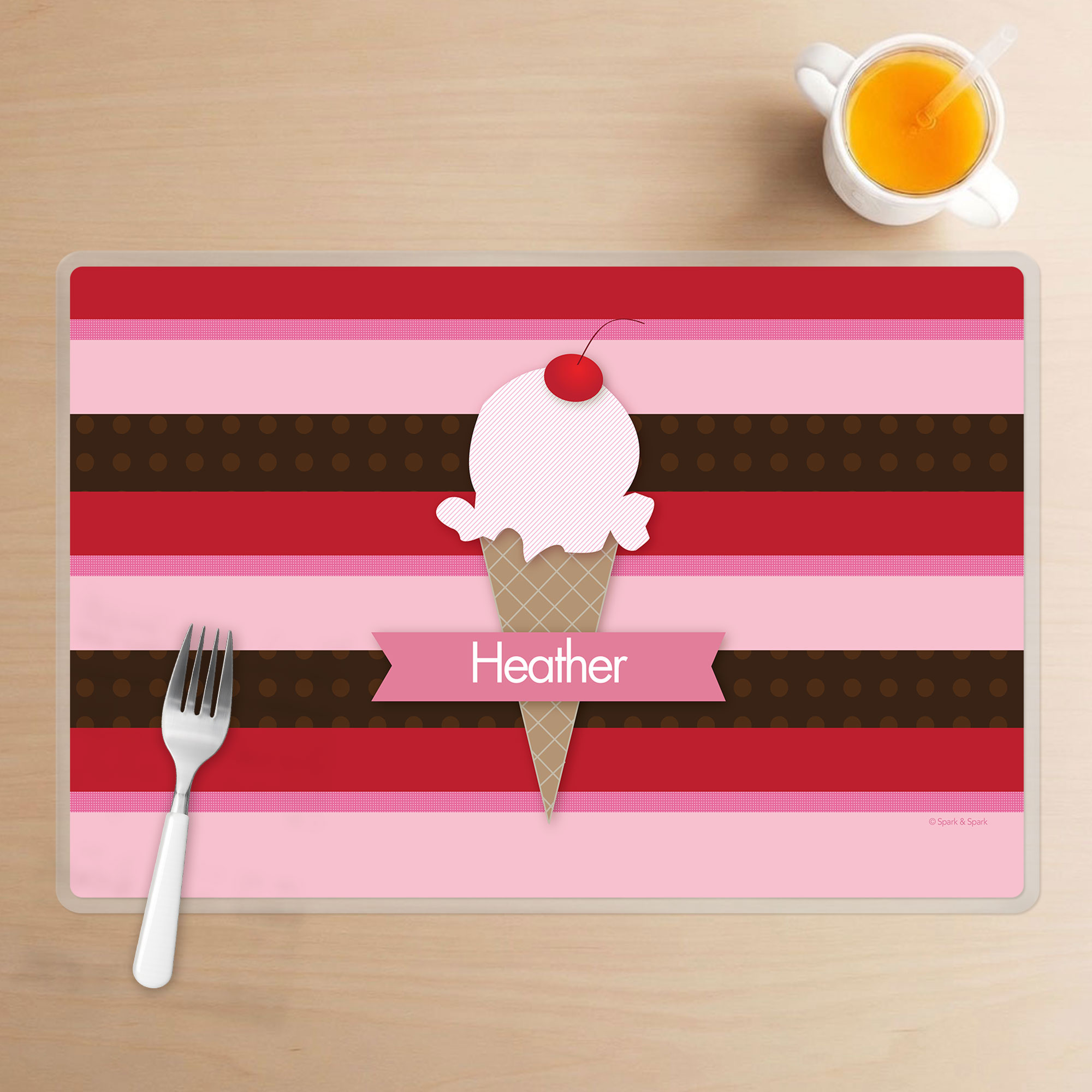 Strawberry Cone Kids Placemat