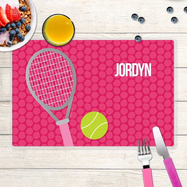 Tennis Fan Girl Kids Placemat
