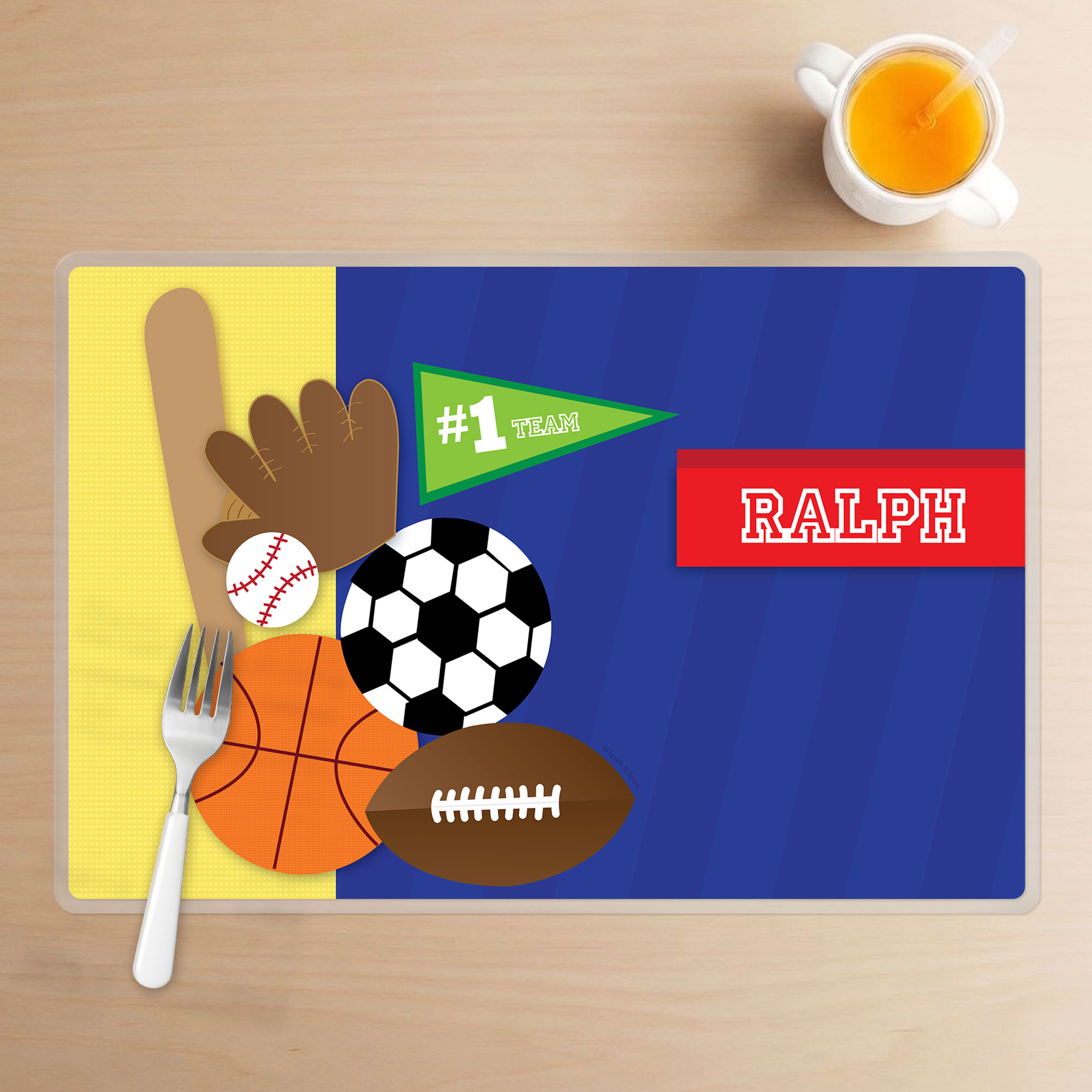 My Love for Sports Kids Placemat