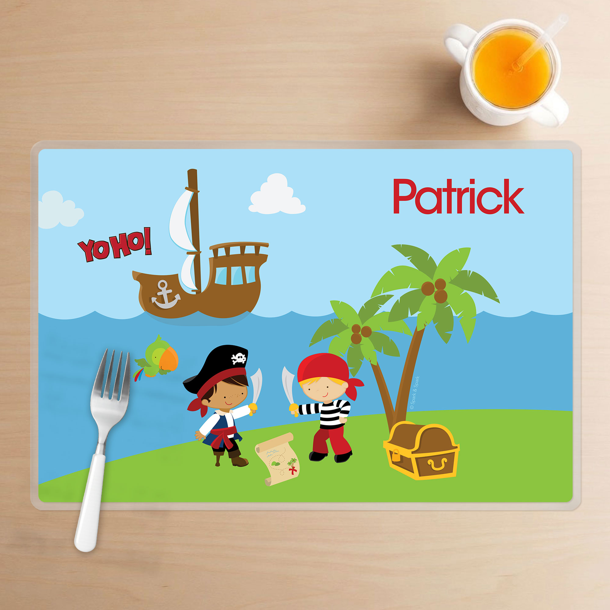 Yo Ho Pirate Boy Kids Placemat
