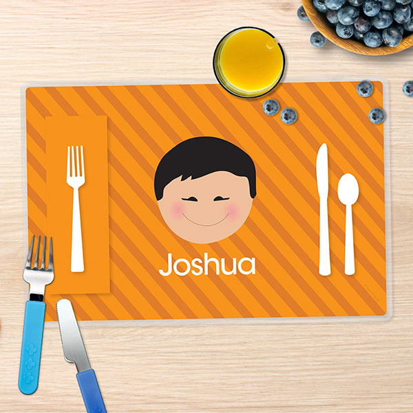Just Like Me Boy Orange Kids Placemat