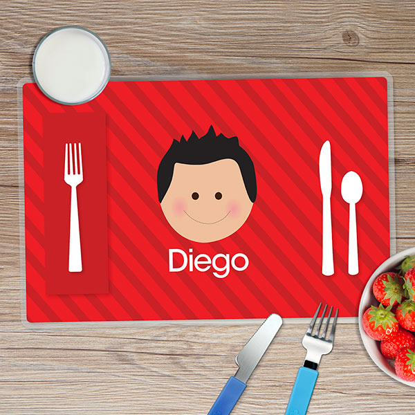 Just Like Me Boy Red Kids Placemat