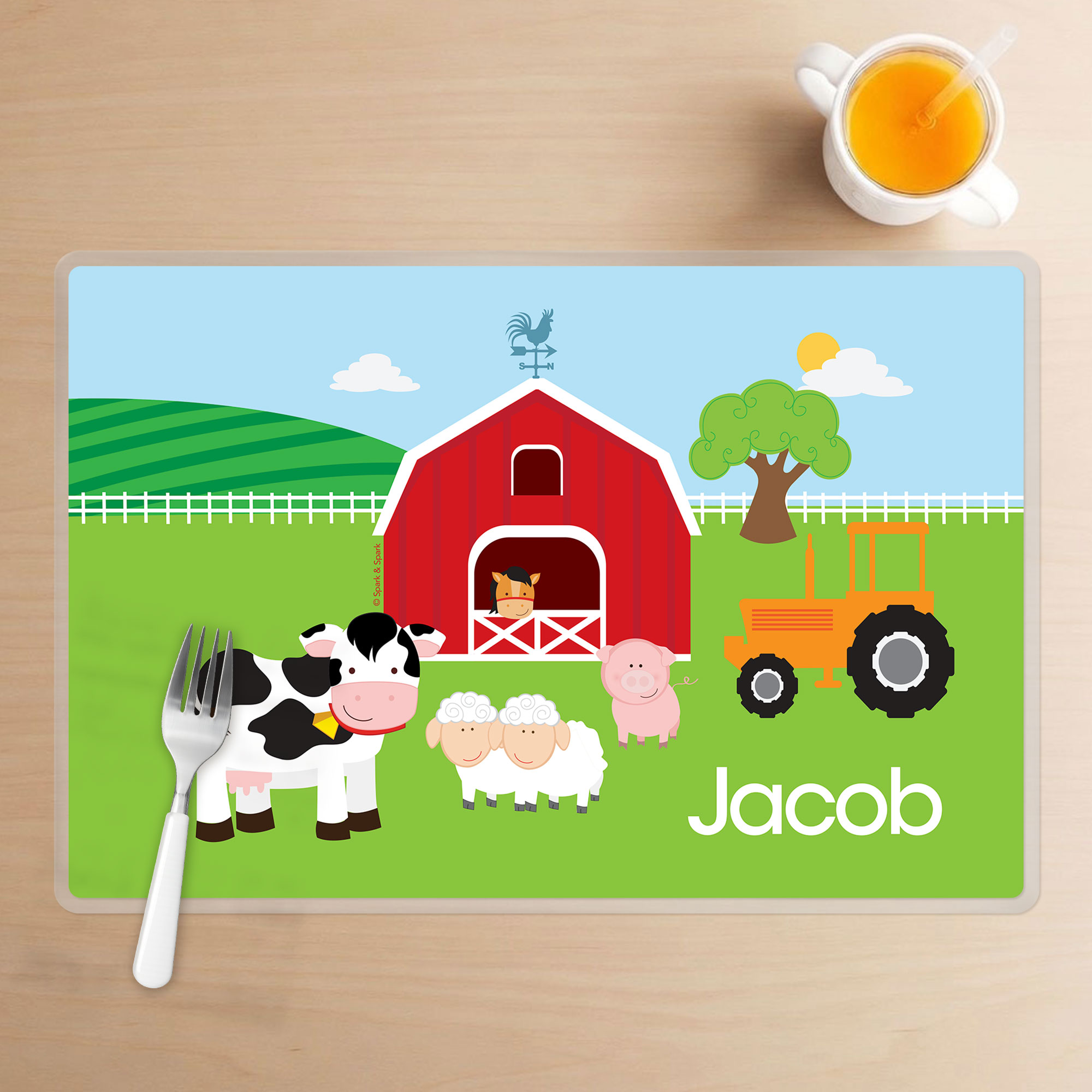 A Day in the Farm Kids Placemat
