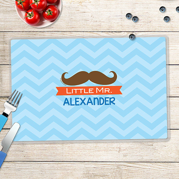 Little Mr. Mustache Kids Placemats