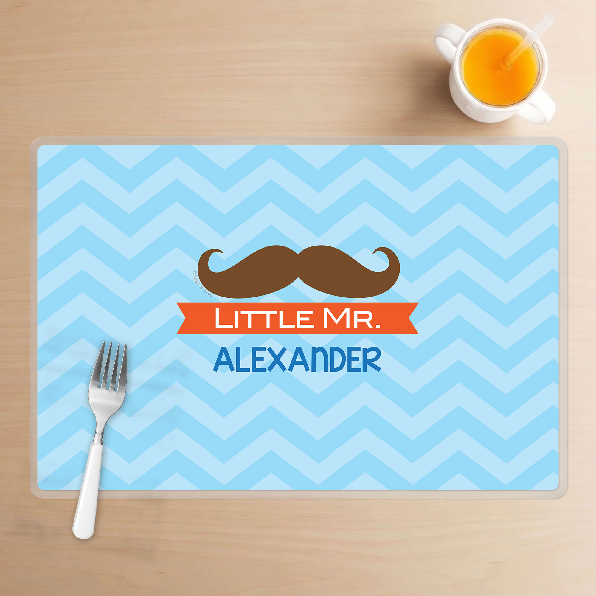 Little Mr. Mustache Kids Placemats