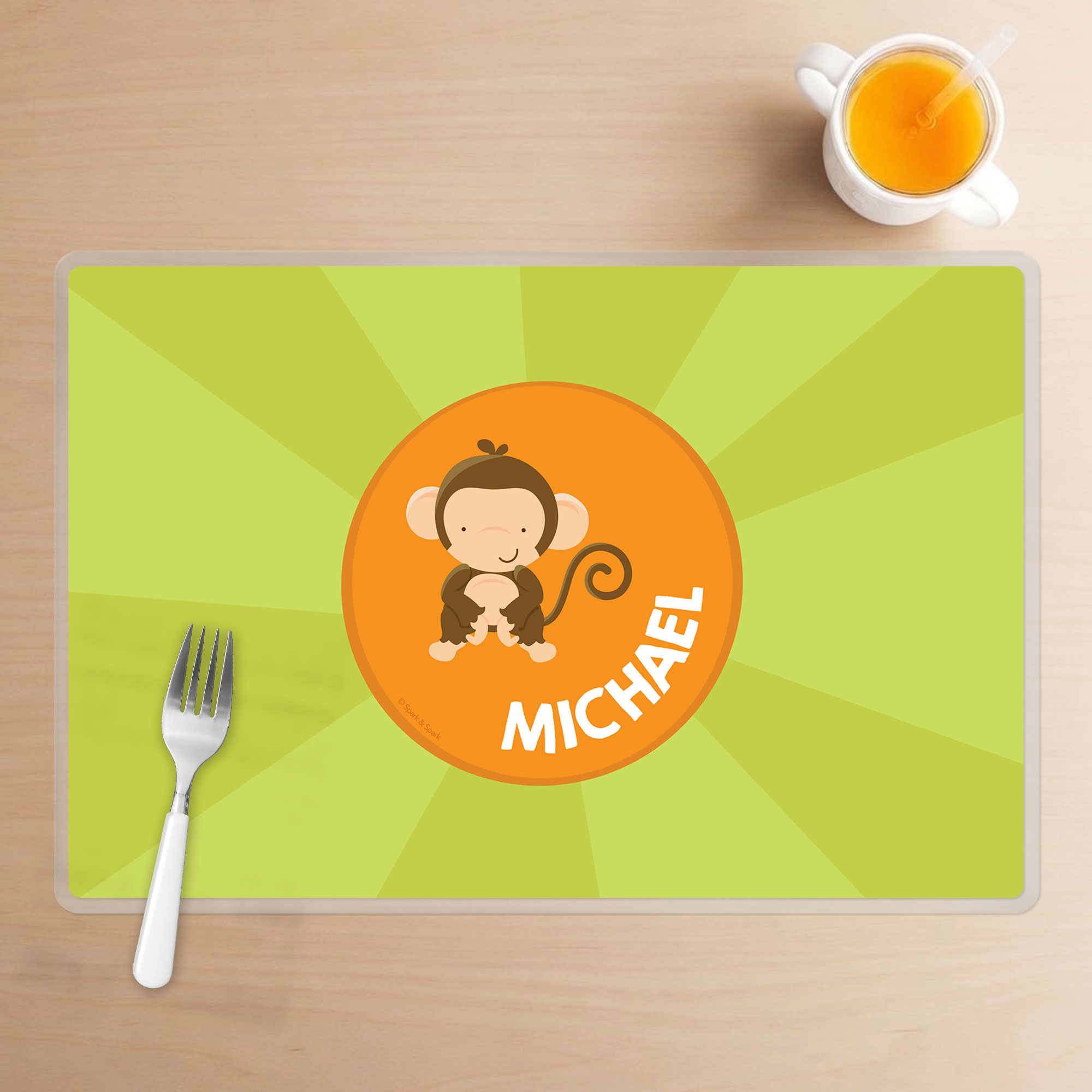 Cute Baby Monkey Kids Placemats