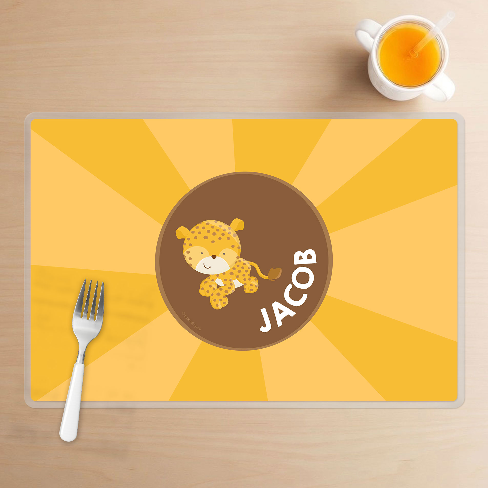 Cute Baby Cheetah Kids Placemats