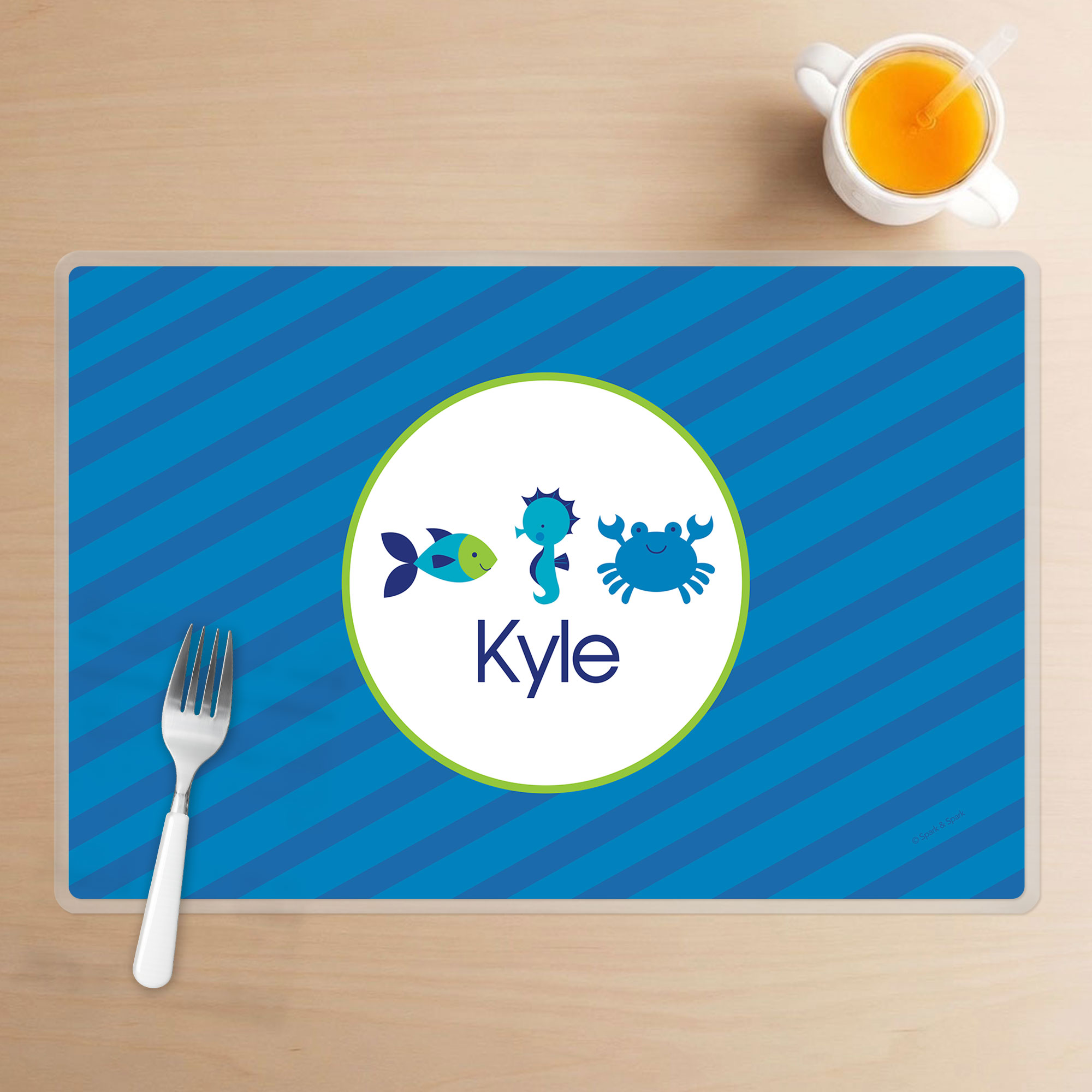 Cute Undersea Creatures Kids Placemat