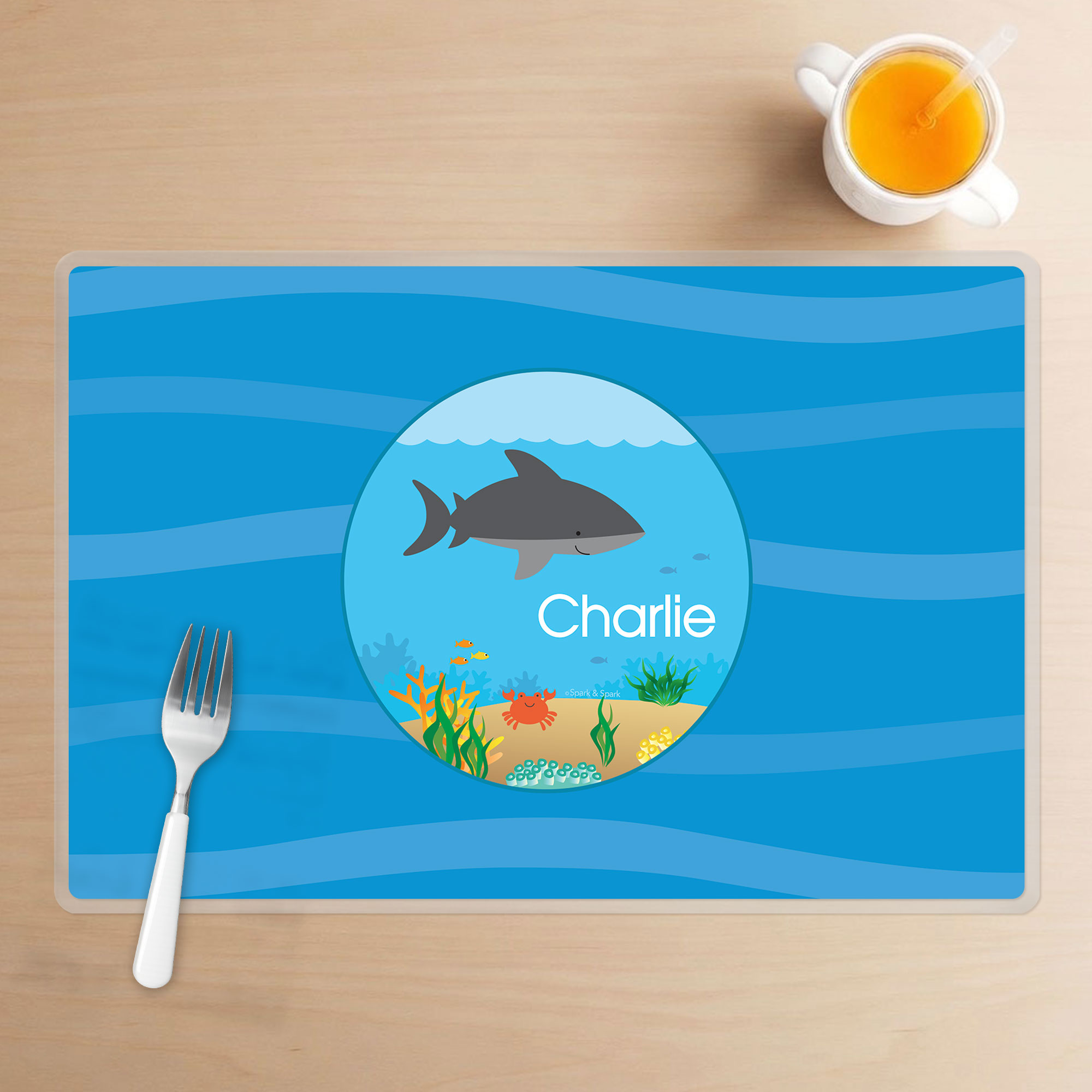 Shark Waves Kids Placemat