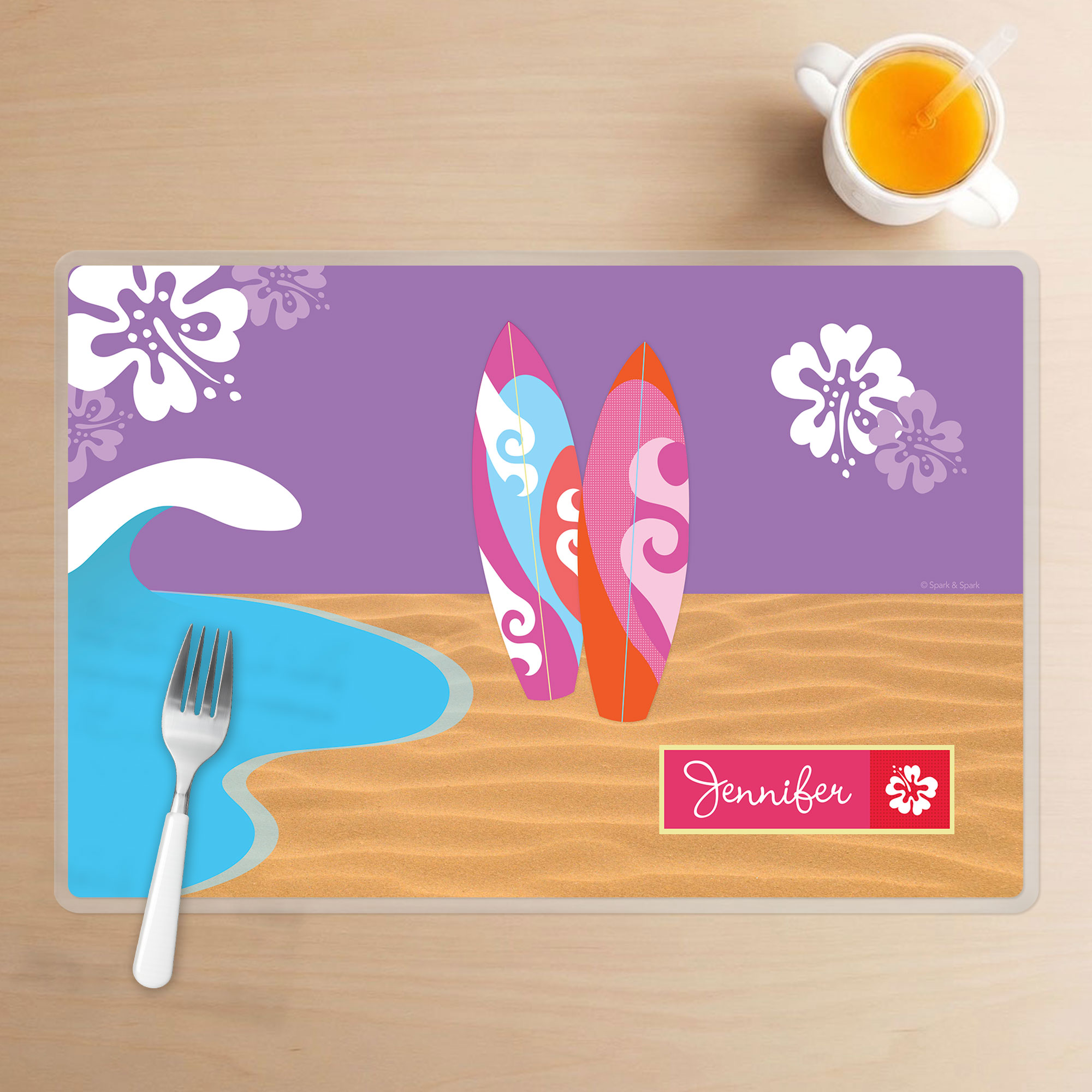Surfing the Waves Kids Placemat