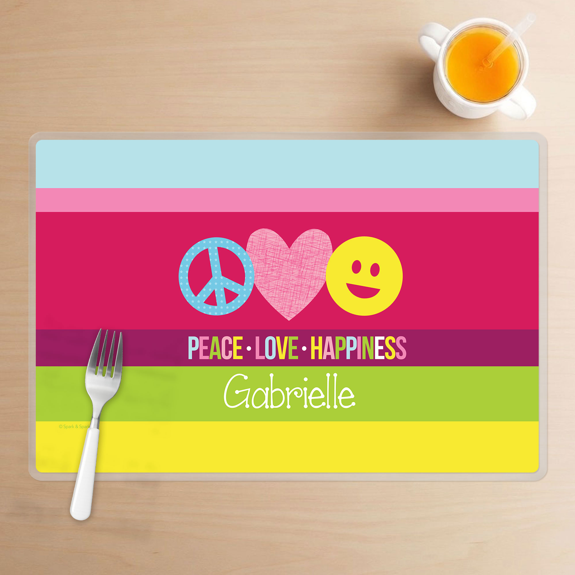 Peace & Love Signs Kids Placemat