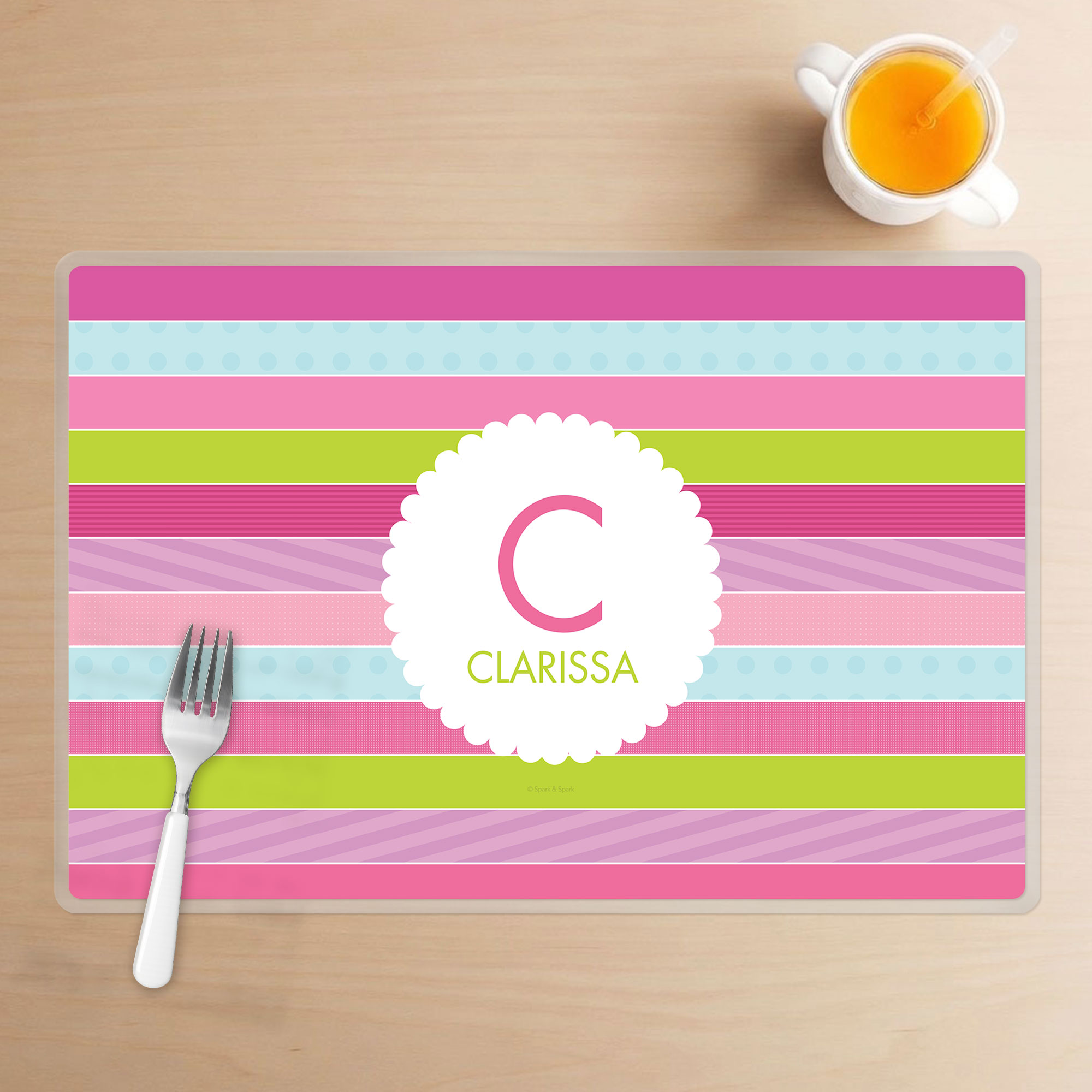 Pastel Stripes Kids Placemat