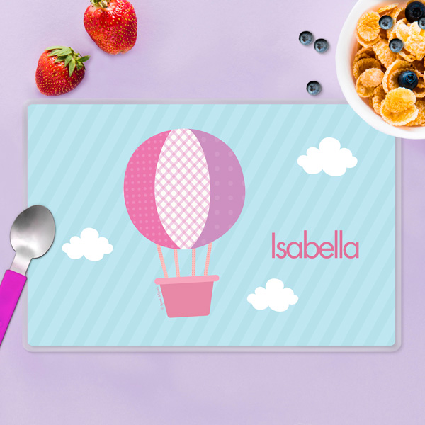 Pink Hot Air Balloon Kids Placemat