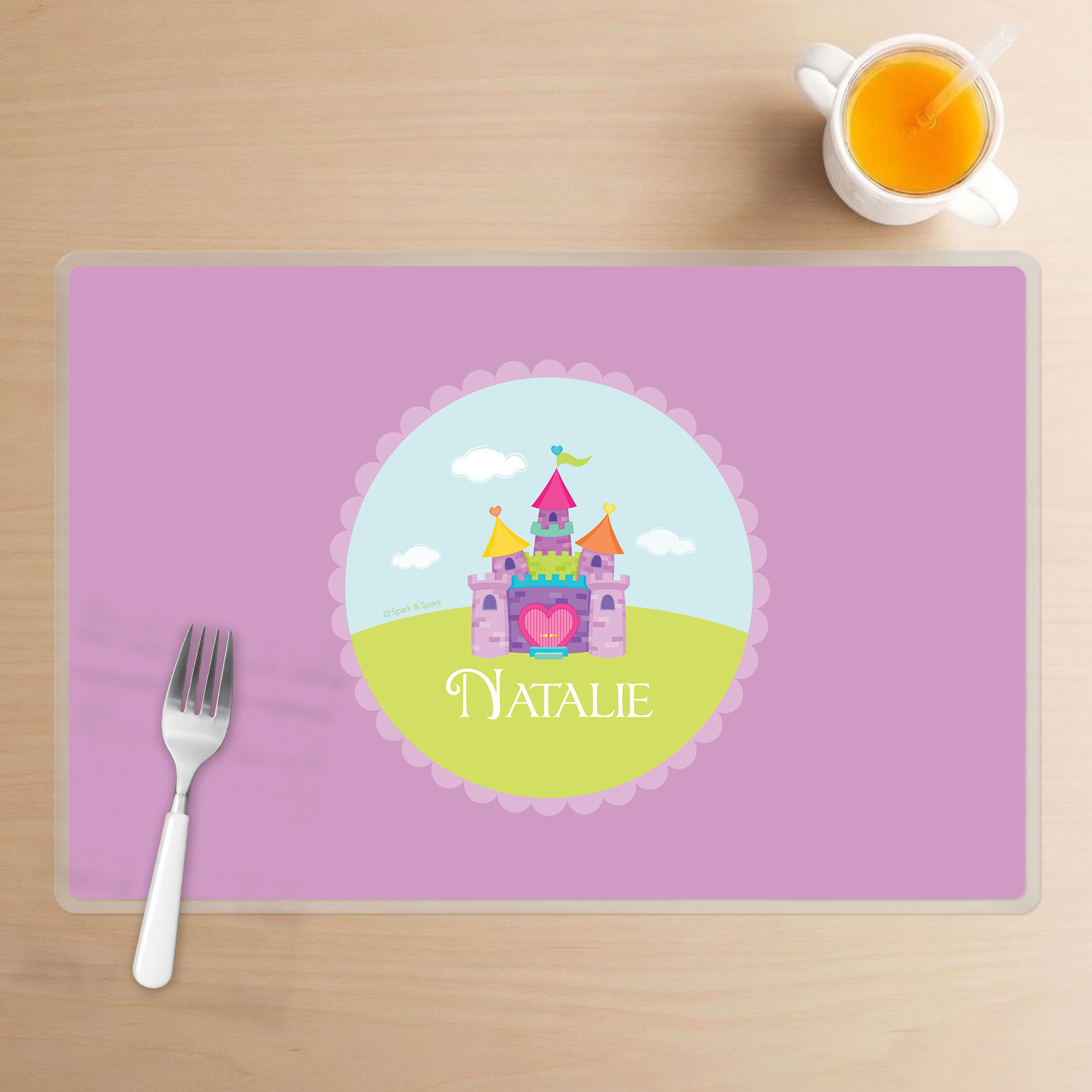 Pretty Heart Castle Kids Placemat