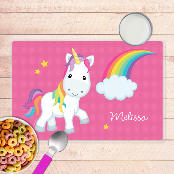 Rainbow Unicorn Kids Placemat