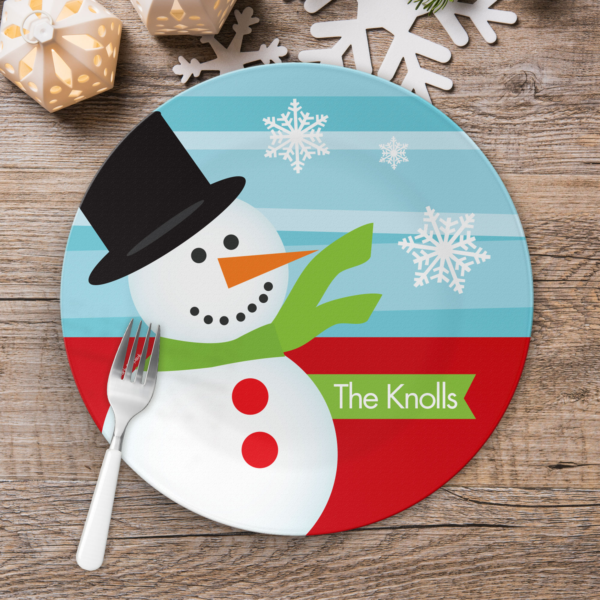 Mr. Snowman Christmas Plate