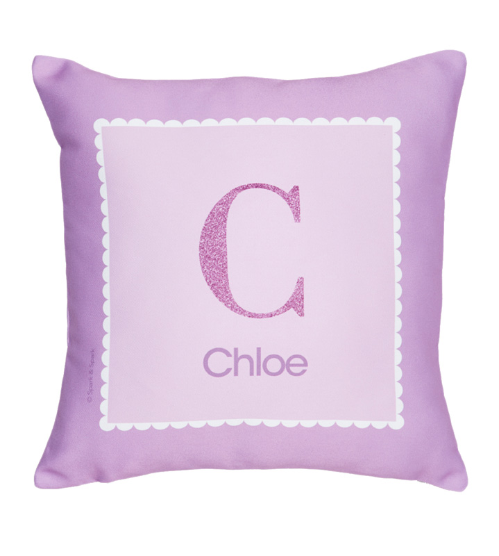 A Shiny Purple Letter Kids Pillows