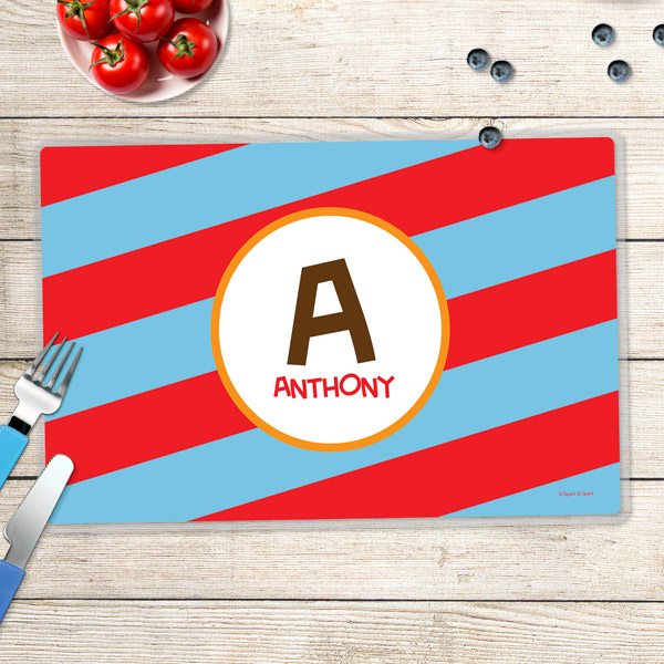 Fun Initials Red Kids Placemat