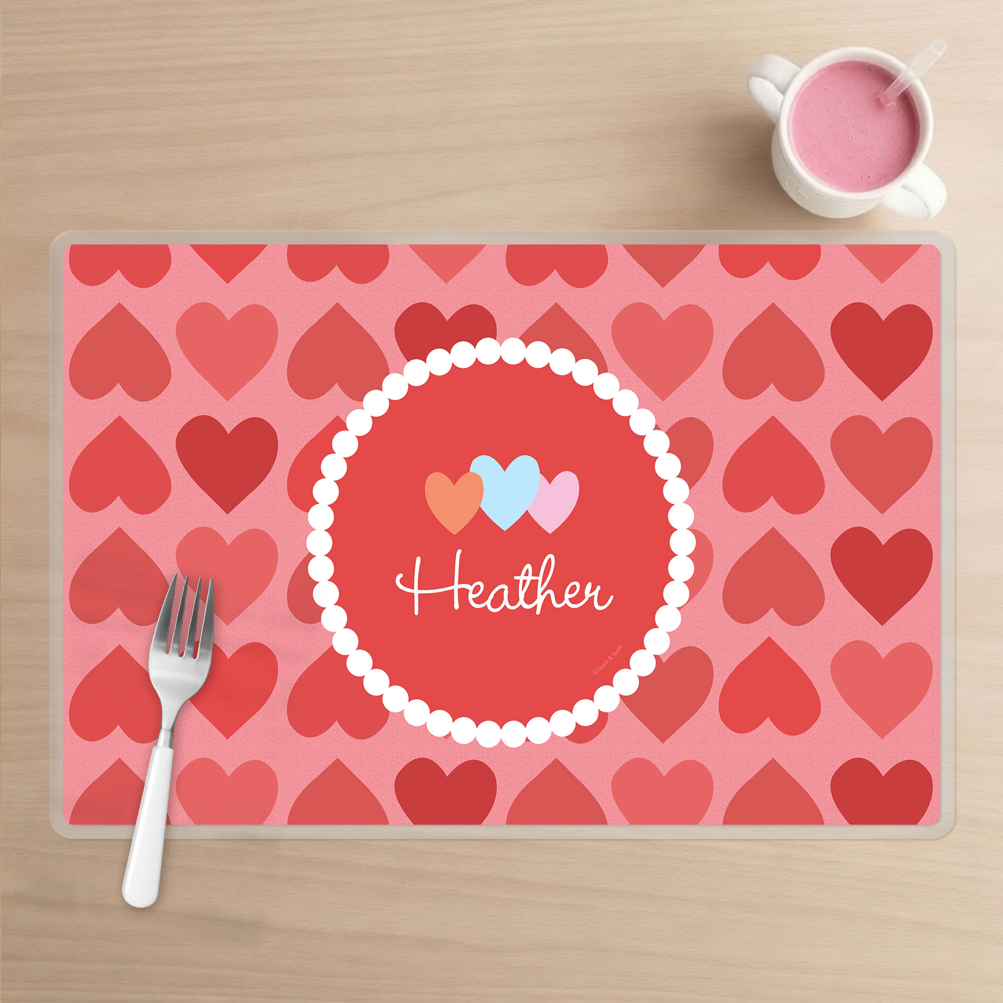 Lovely Hearts Kids Placemat