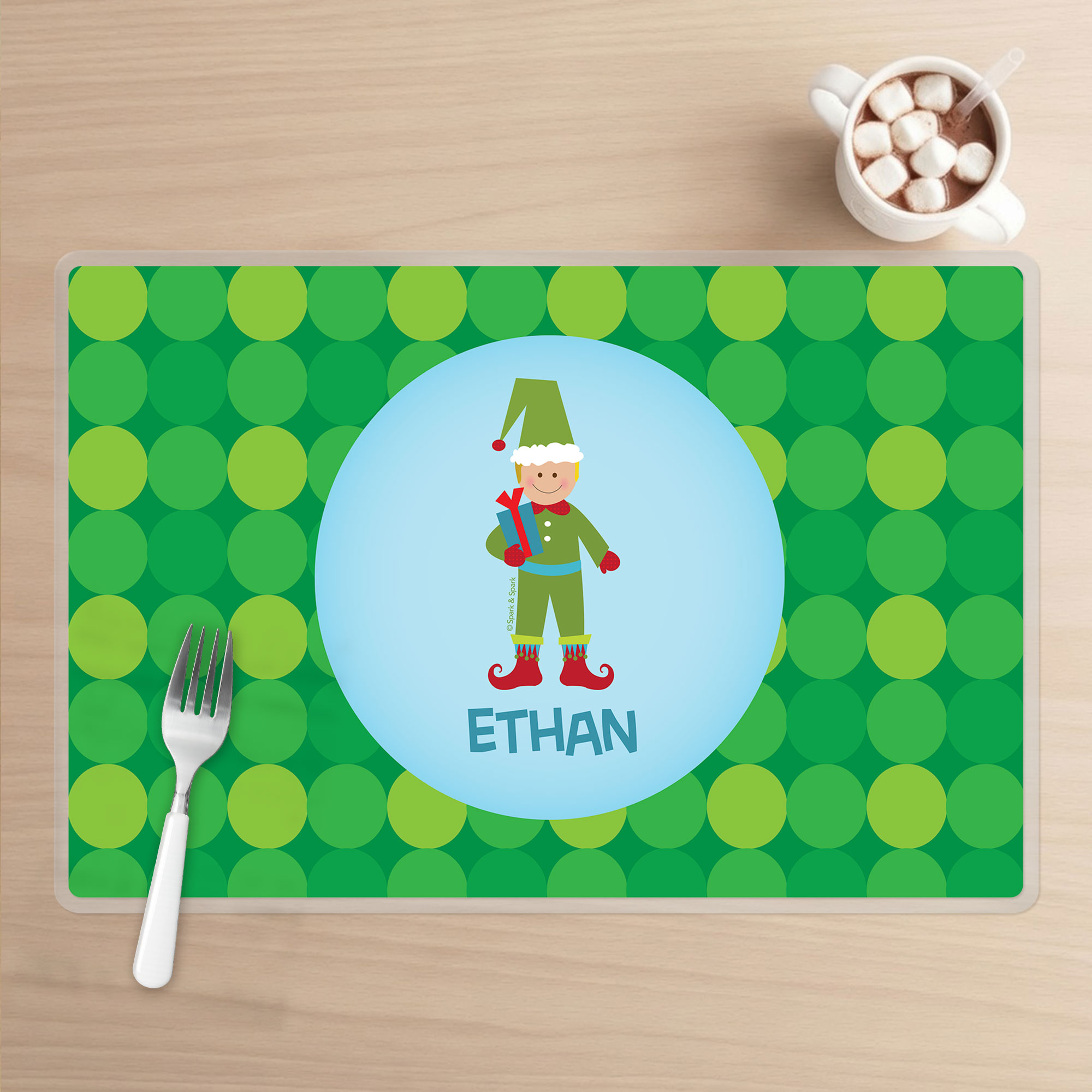 Cute Elf Boy Kids Placemat