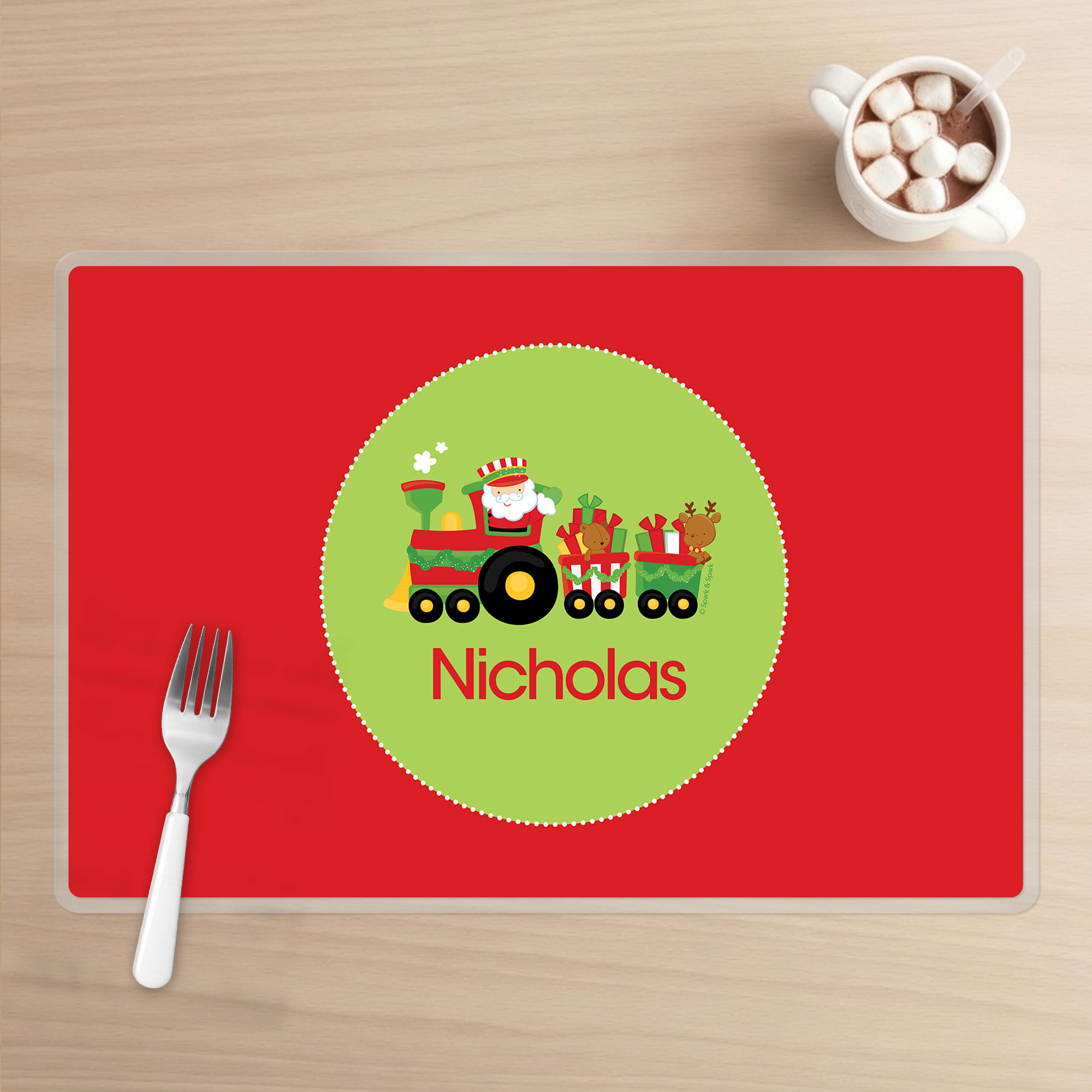 My Cute Xmas Train Kids Placemat