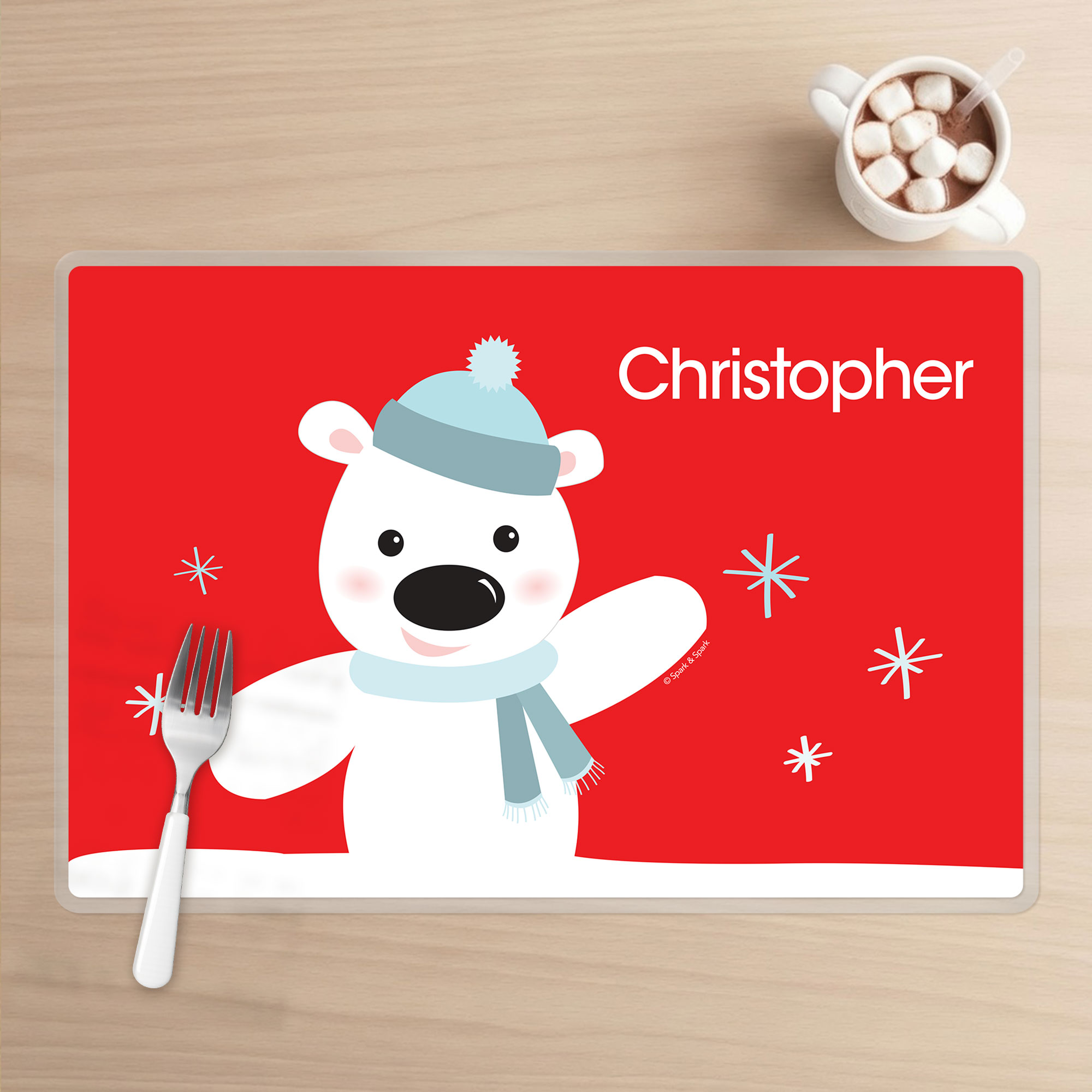 Cute Polar Bear Kids Placemat