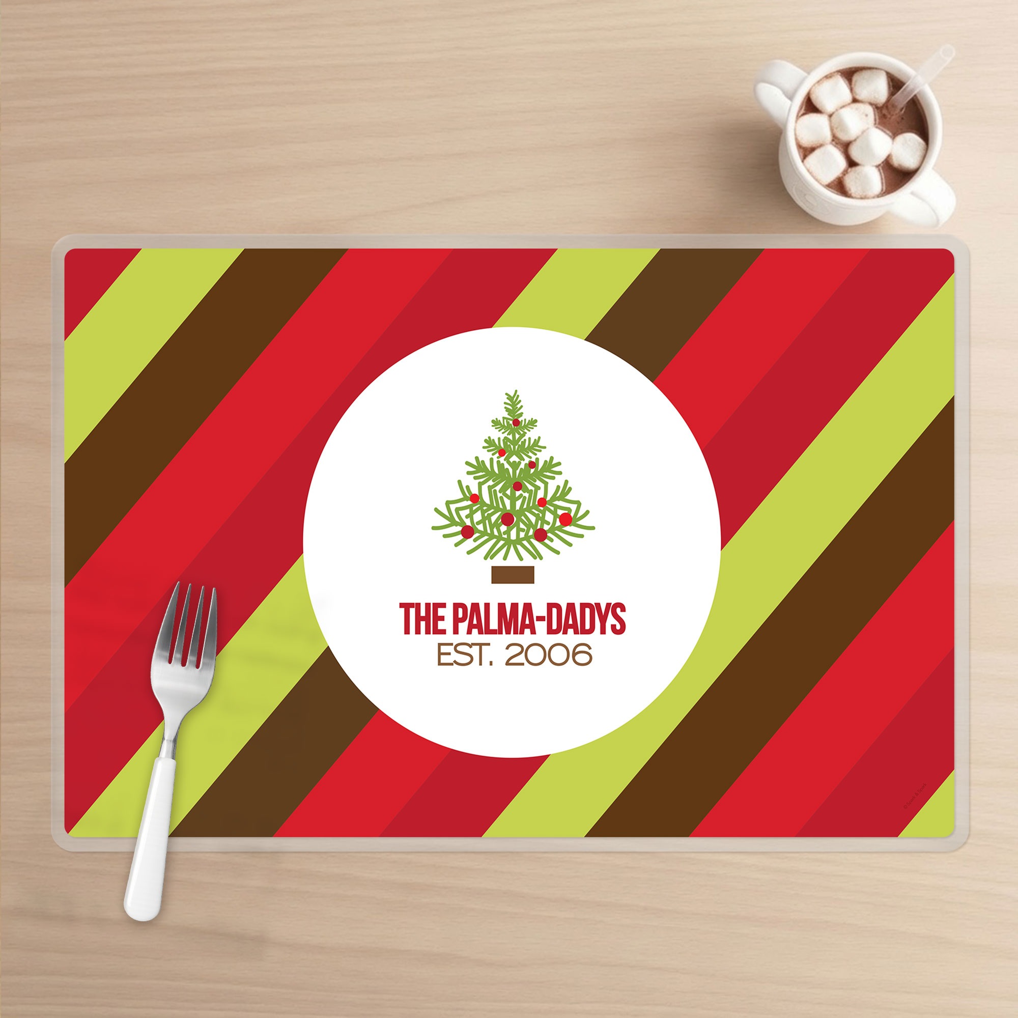 Fancy Xmas Tree Holiday Placemat