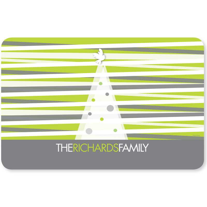 Modern Xmas Lines Holiday Placemat