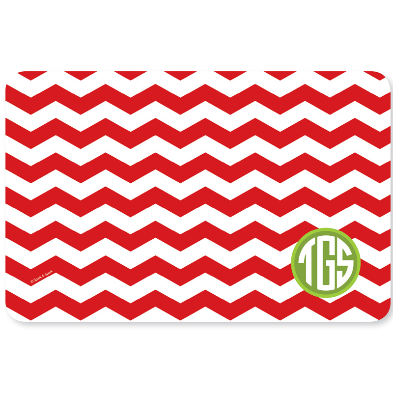Chevron and Initials Holiday Placemat