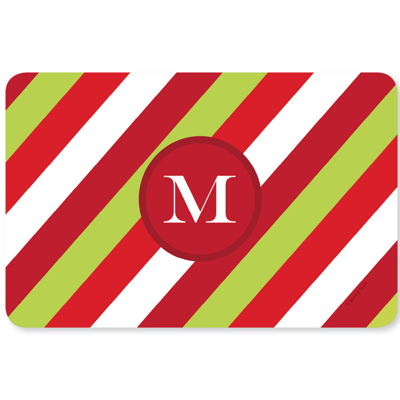 Bold Xmas Stripes Holiday Placemat