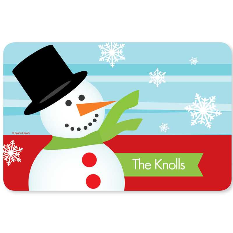 Mr. Snowman Holiday Placemat