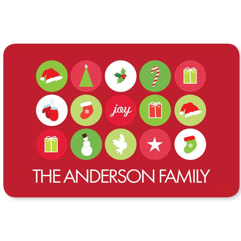 Christmas Symbols Holiday Placemat