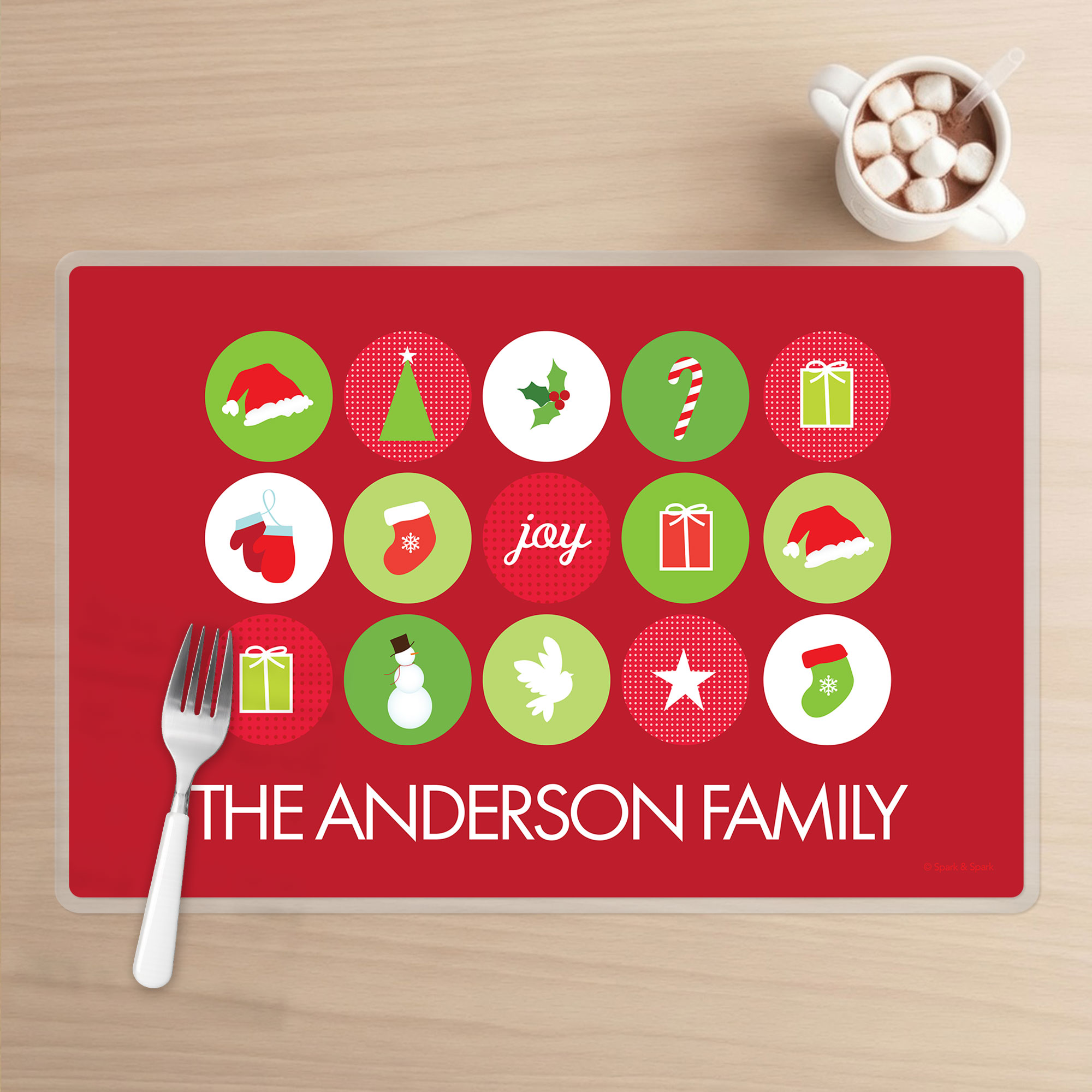 Christmas Symbols Holiday Placemat