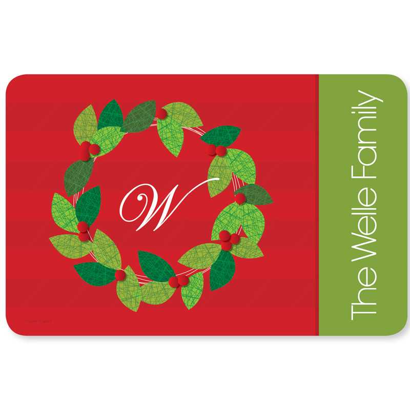 Elegant Wreath Holiday Placemat