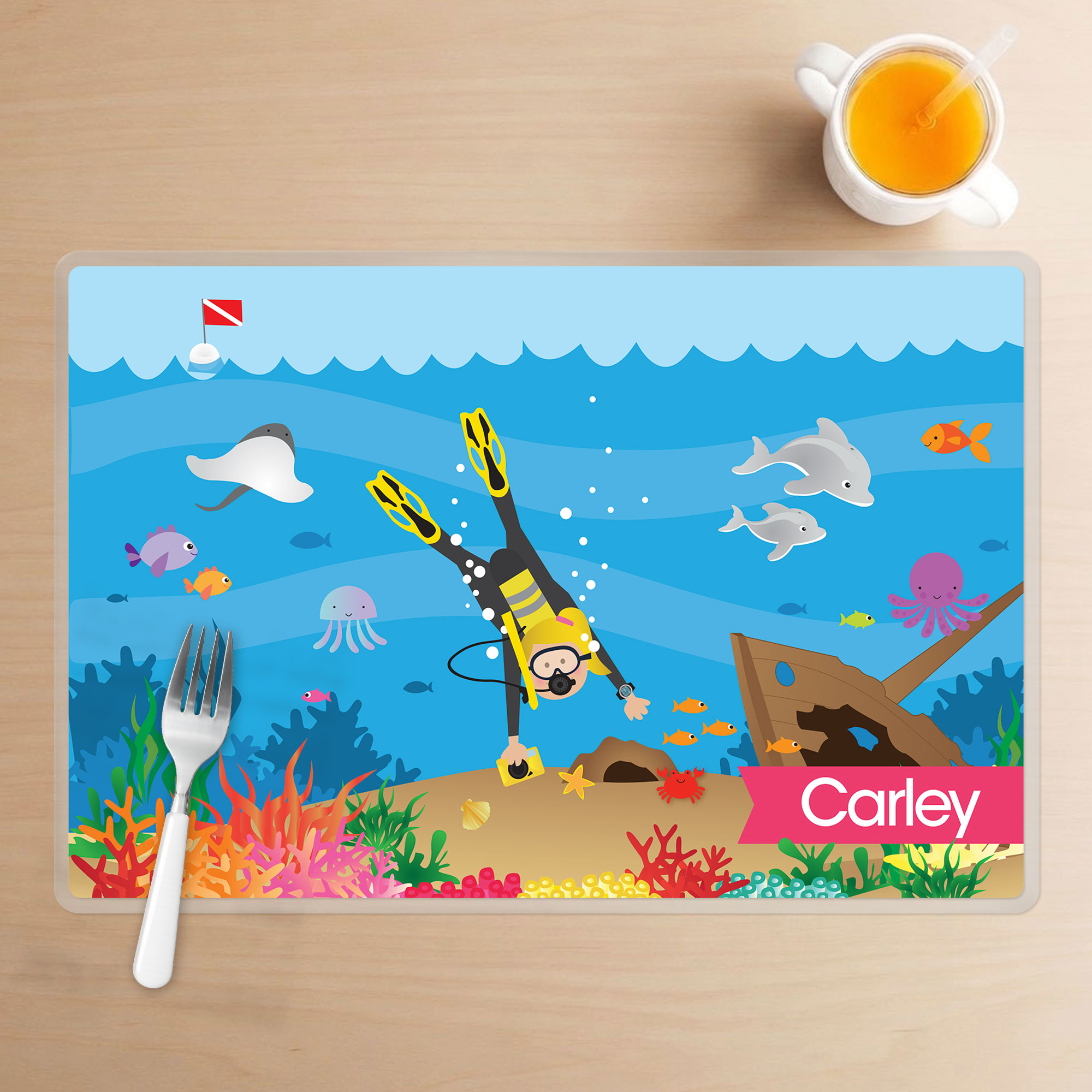 Under the Sea Girl Kids Placemat