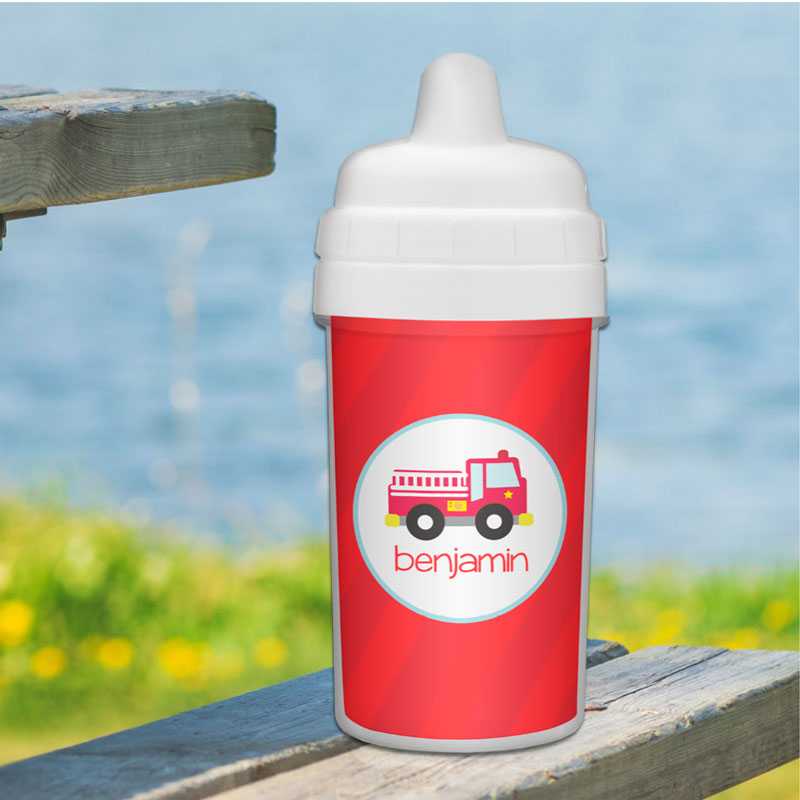 Cute Little Fire Truck Sippy Cup