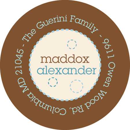 Fun Address Labels Mod Circles And Ribbon