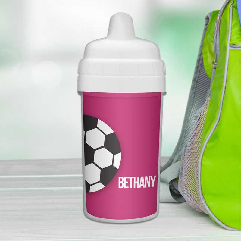 Girl Soccer Fan Purple Sippy Cup