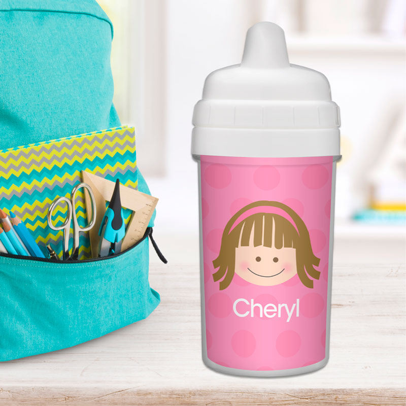 Just Like Me Girl Pink Kids Sippy Cup