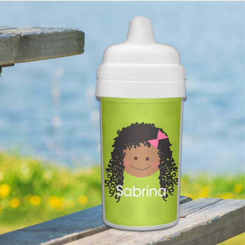 Just Like Me Girl Green Kids Sippy Cup