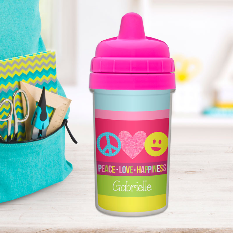Peace & Love Signs Sippy Cup
