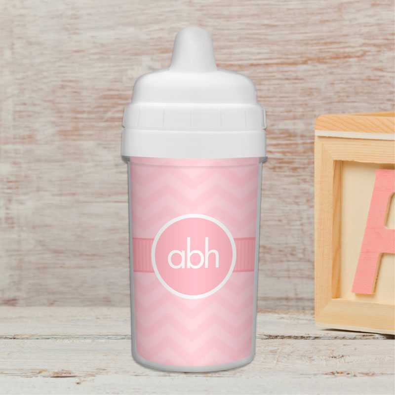 Initials on Chevron Sippy Cup