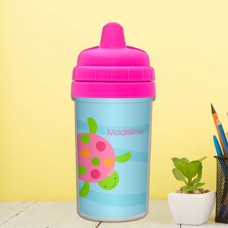 Swimming Pink Turtle Sippy Cup