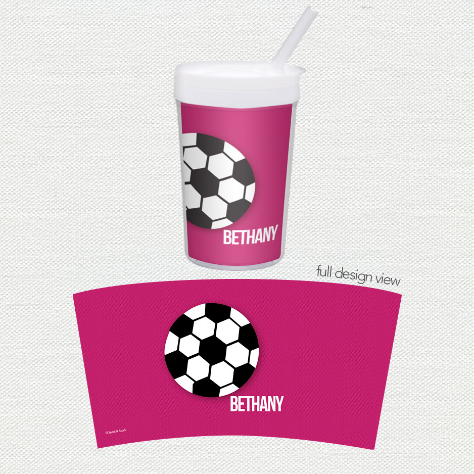 Girl Soccer Fan Purple Toddler Cup