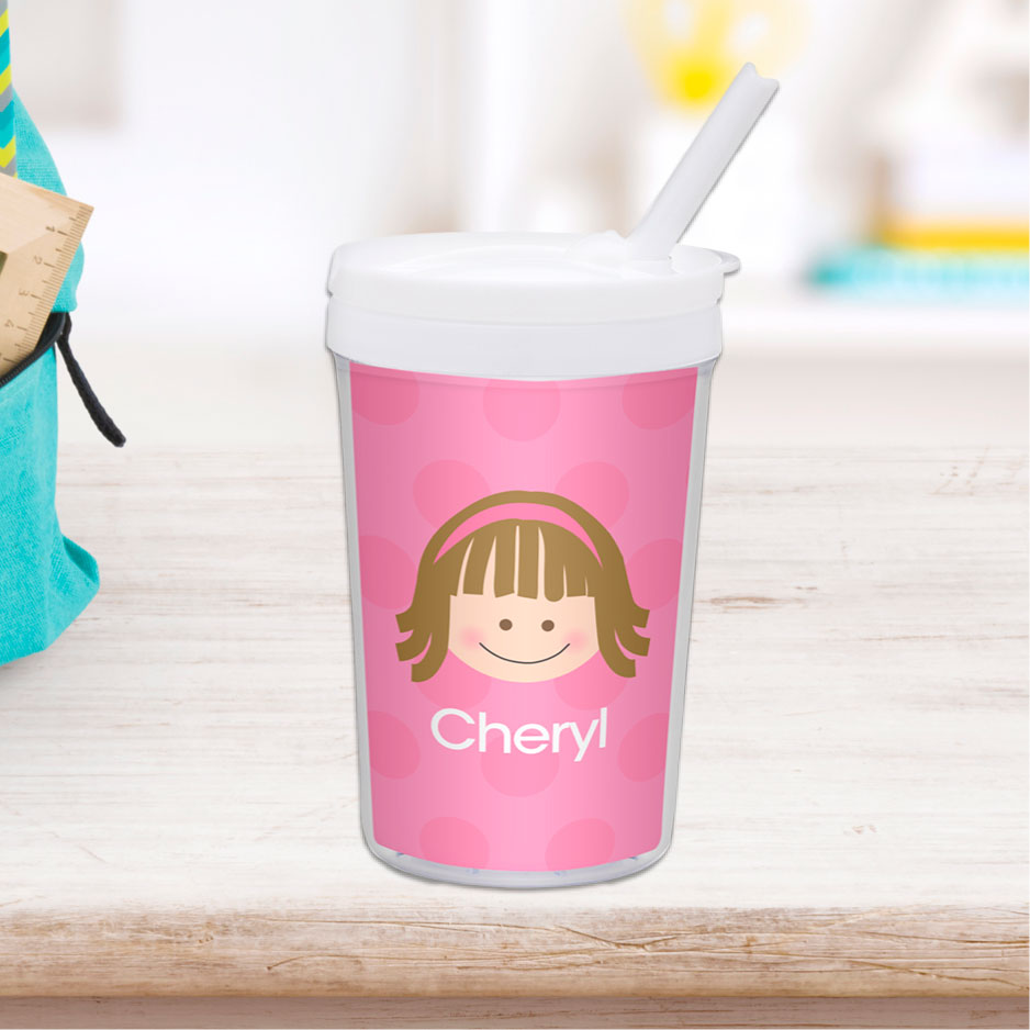 Just Like Me Girl Pink Toddler Cup